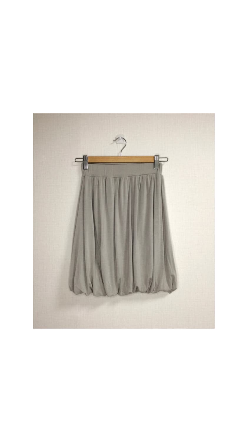 빈티지 그레이 벌룬 밴딩 스커트 상품이미지1