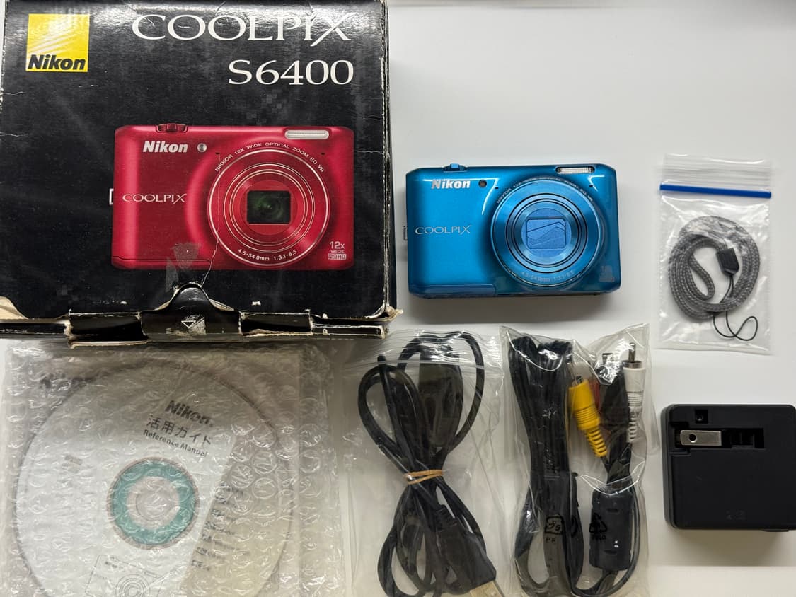 니콘 쿨픽스 s6400 블루 디지털 카메라 풀박스 상품이미지1