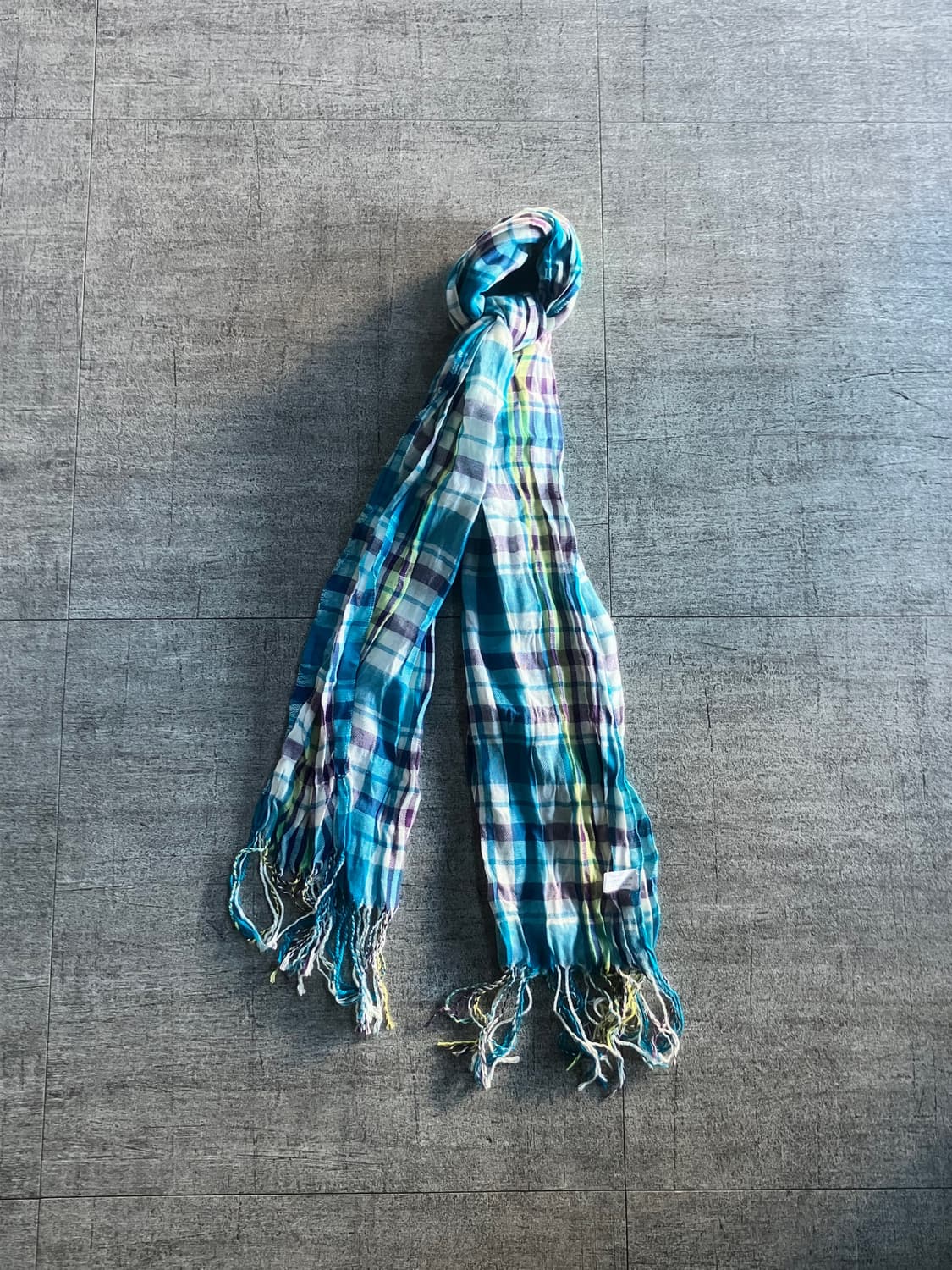 일본빈티지 올드스쿨아메카지 혁오풍 타탄체크 테슬머플러 상품이미지1