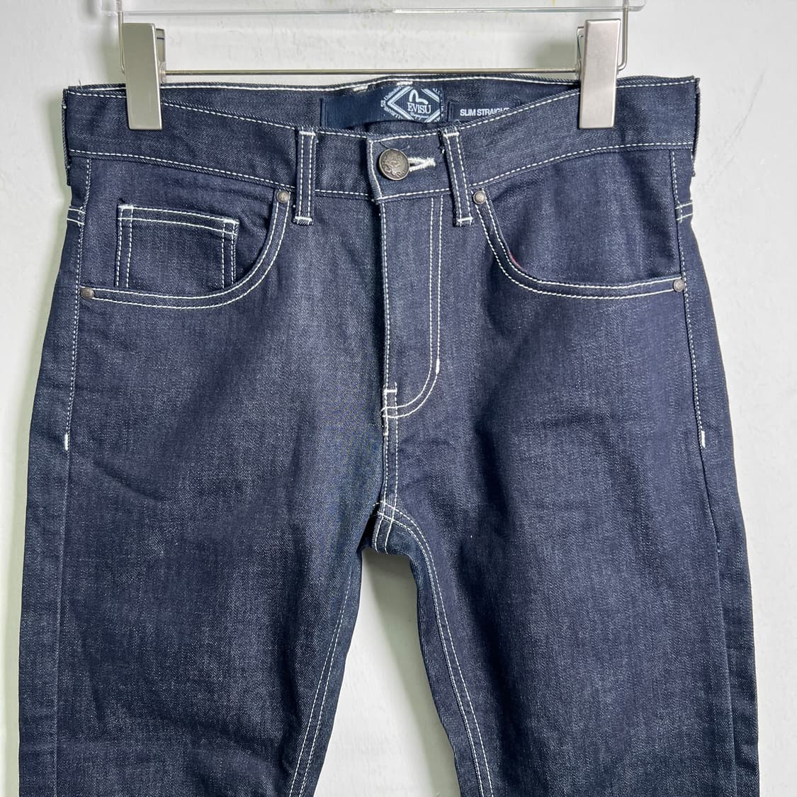 Evisu 에비수 화이트 스티치 생지 데님 팬츠 30 상품이미지4