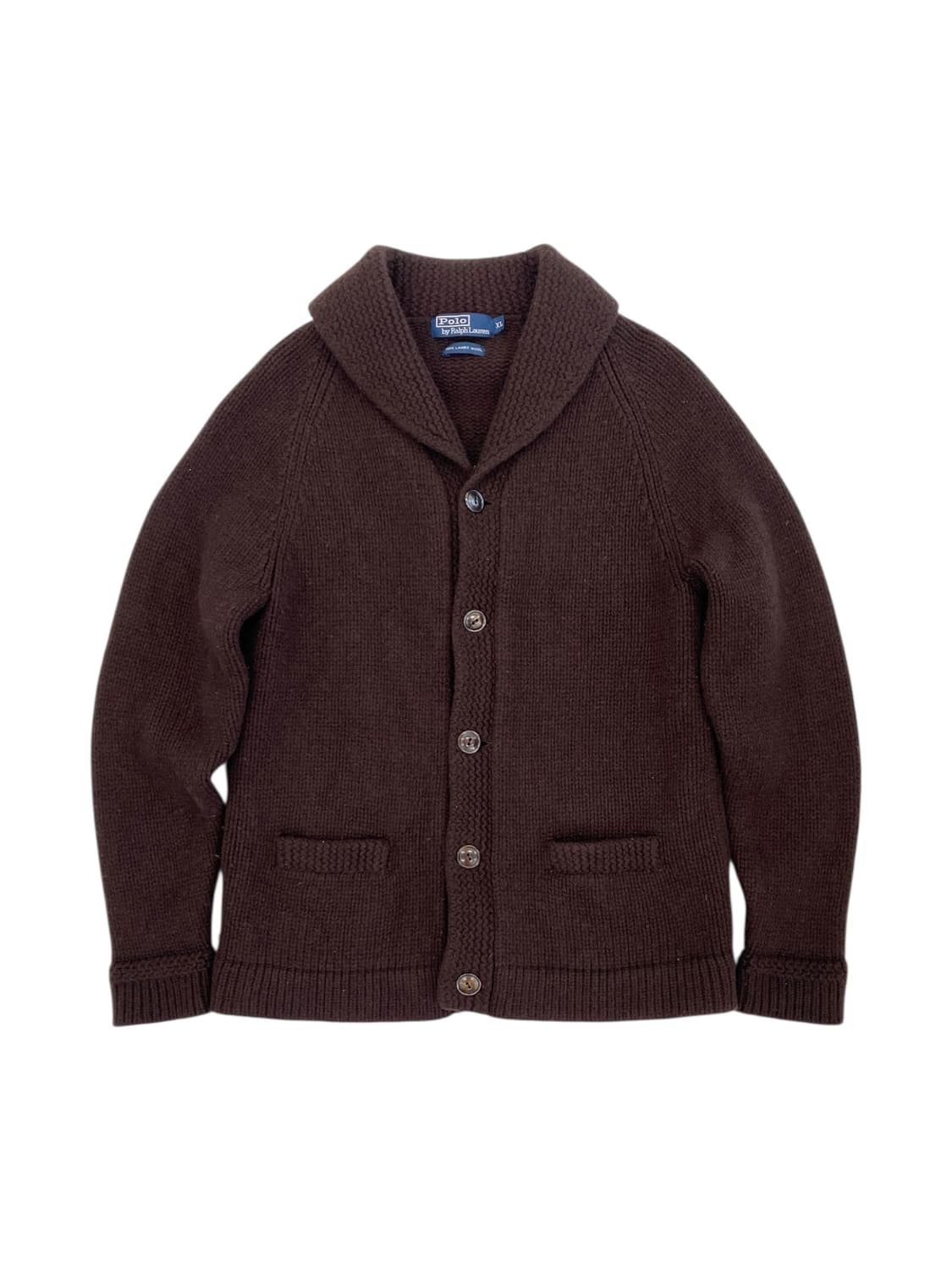 00's 폴로 램스울 숄카라 가디건 상품이미지1