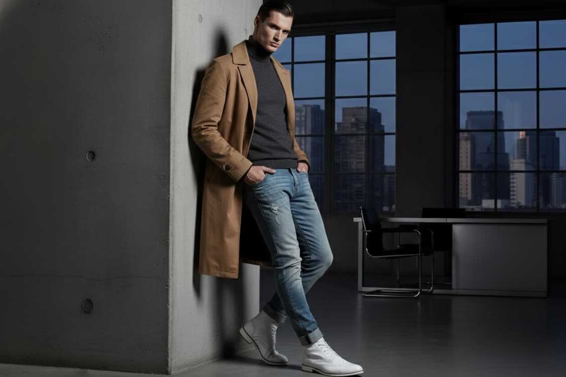 스카르파(SCARPA) 화이트 윙팁 수제 가죽 부츠 (265) 상품이미지2