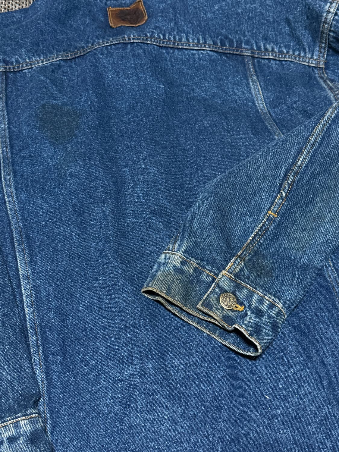 90s 말보로 컨트리 스토어 made in korea 레더넥 데님자켓 상품이미지8