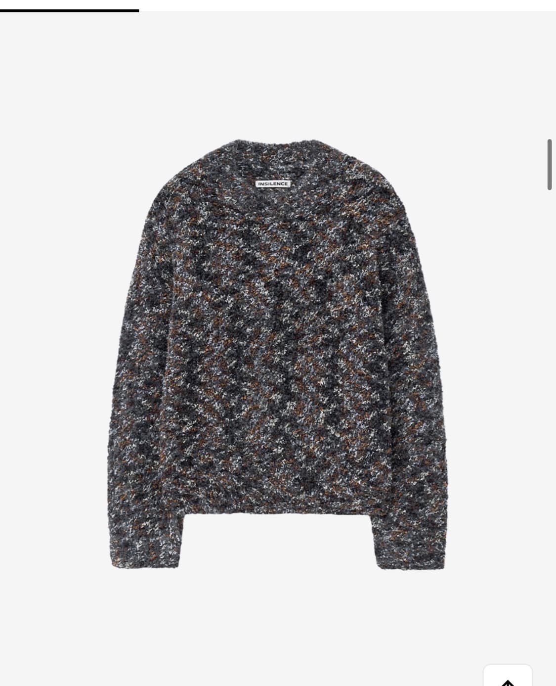 인사일런스 우먼 부클니트 차콜 상품이미지2
