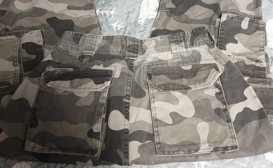 HIRLSK 빈티지 와이드 유틸리티 카모 카고팬츠 (M) 상품이미지3