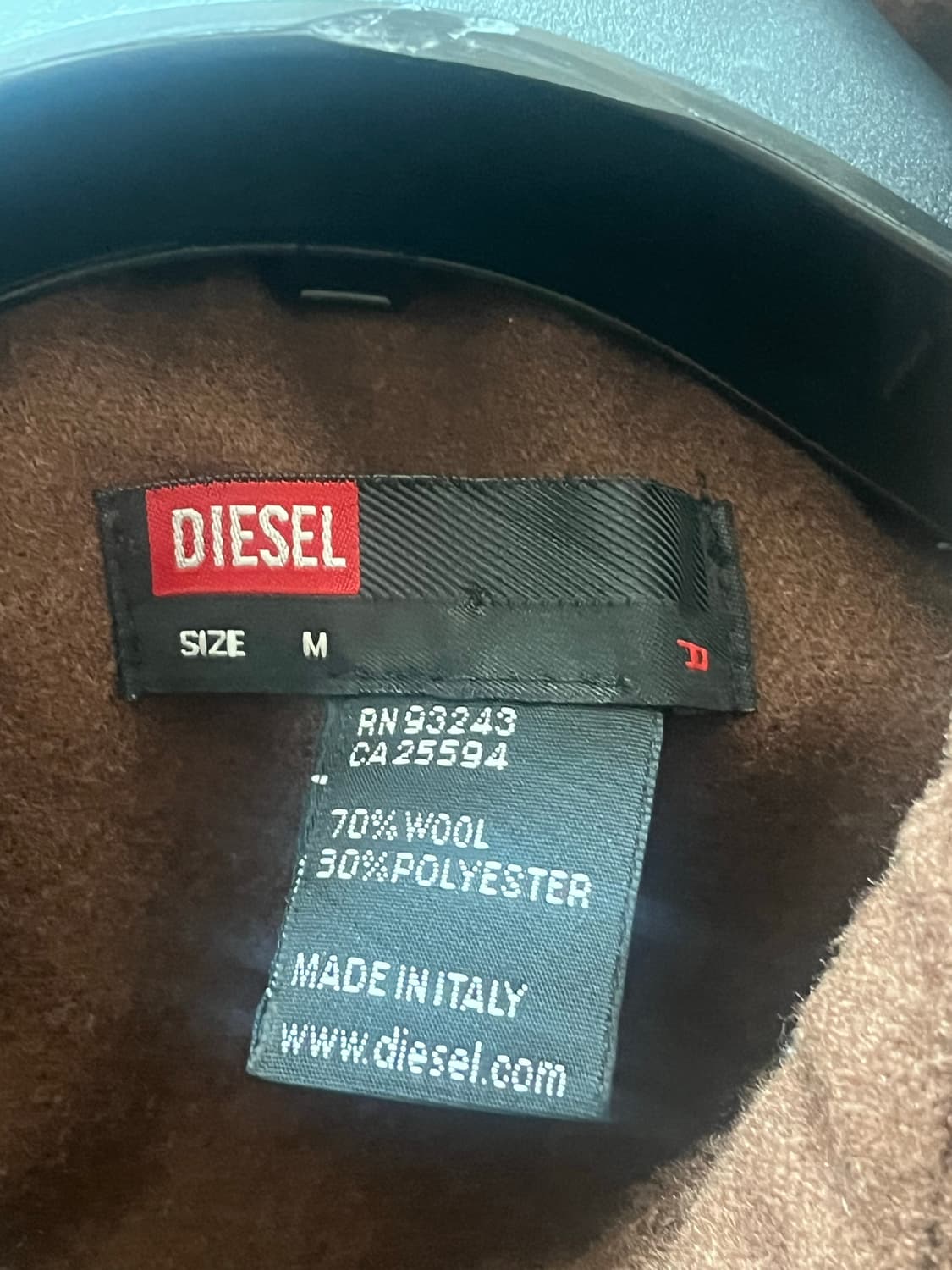 디젤 브라운 울코트 상품이미지5