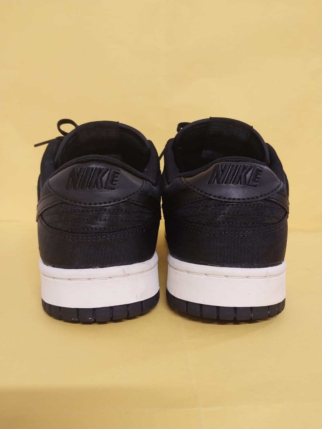 남성 나이키 덩크 로우 레트로 프리미엄 블랙 운동화 (280) 상품이미지4