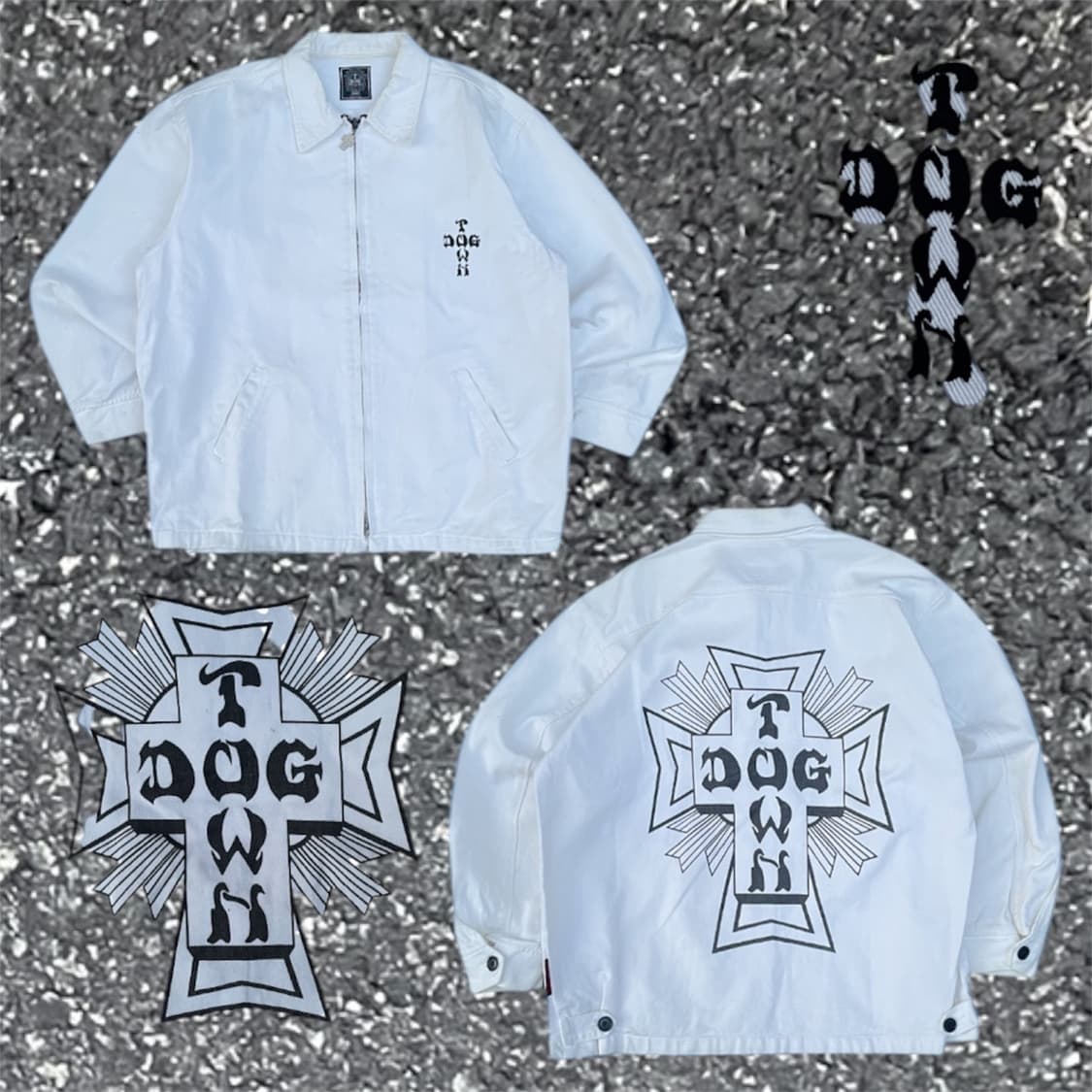 90s Dogtown 도그타운 크로스 빅로고 팀자켓 올드스쿨 자켓 XL 상품이미지10