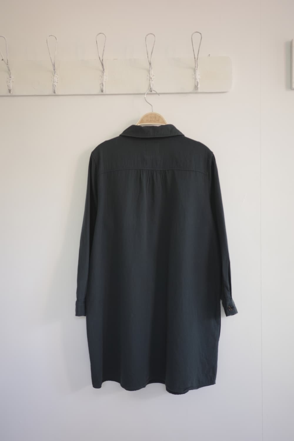 일본 빈티지 둥근 카라 딥그린 원피스 상품이미지3