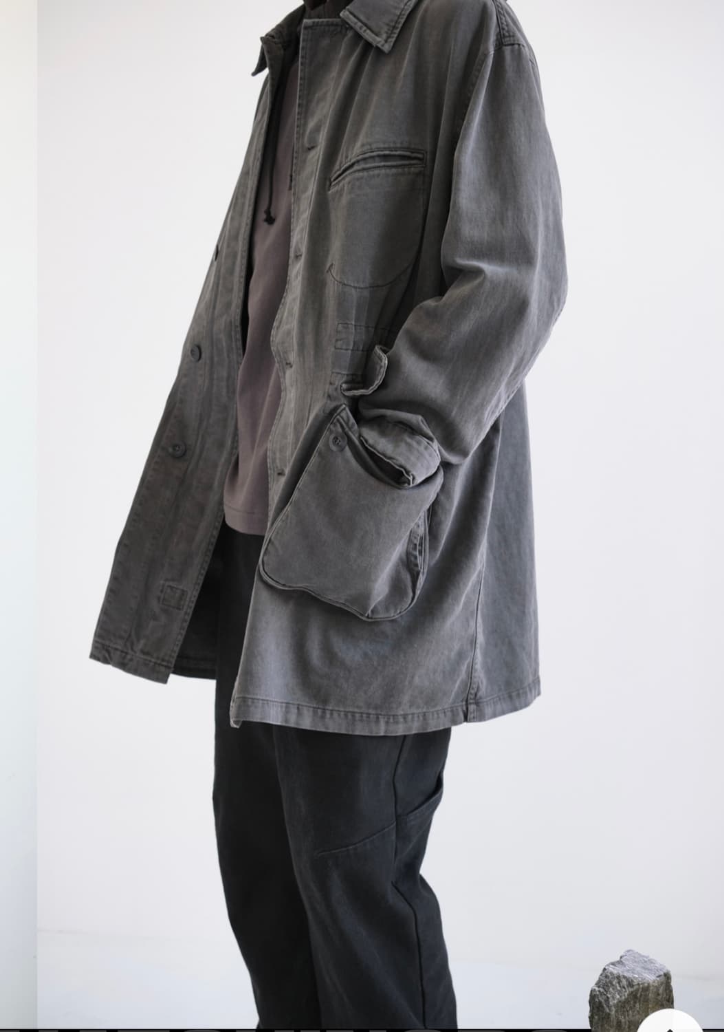 25fw 해칭룸 밀코트 그레이 4사이즈 상품이미지3