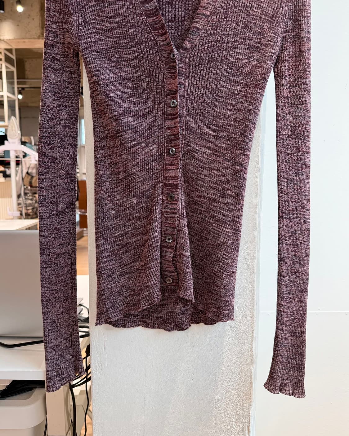 프라다 퍼플 슬림핏 니트 가디건  상품이미지6