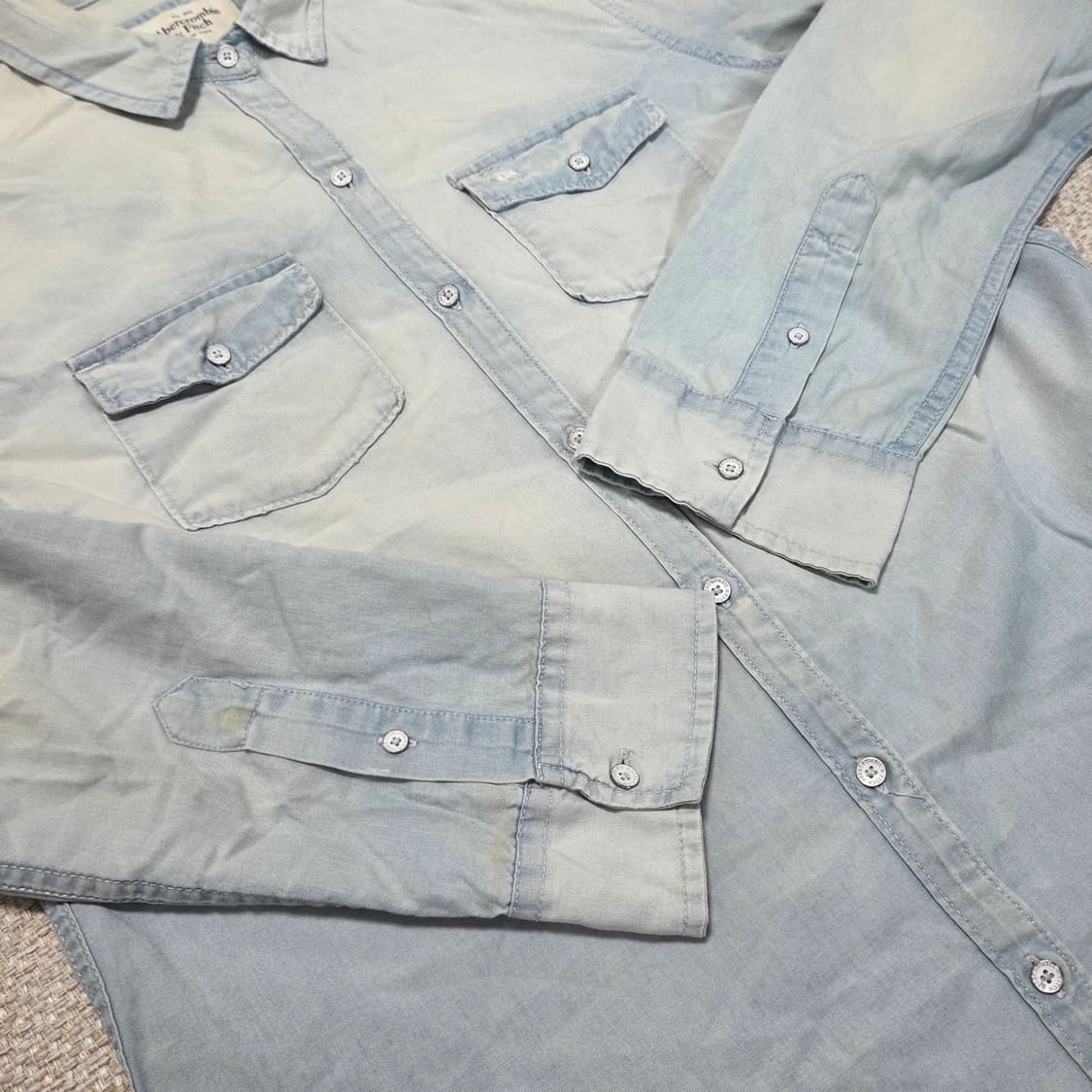 Abercrombie 아베크롬비 빈티지 청남방 셔츠 상품이미지5