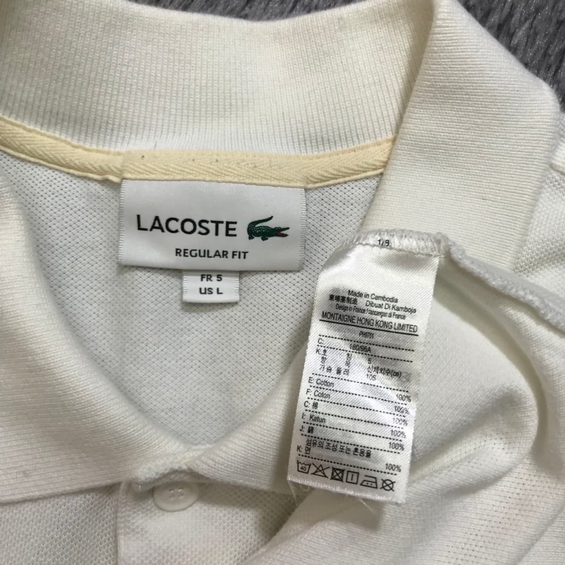 [[L, A급] 라코스테(LACOSTE) 헤리티지 크록 반팔폴로티@299 상품이미지5