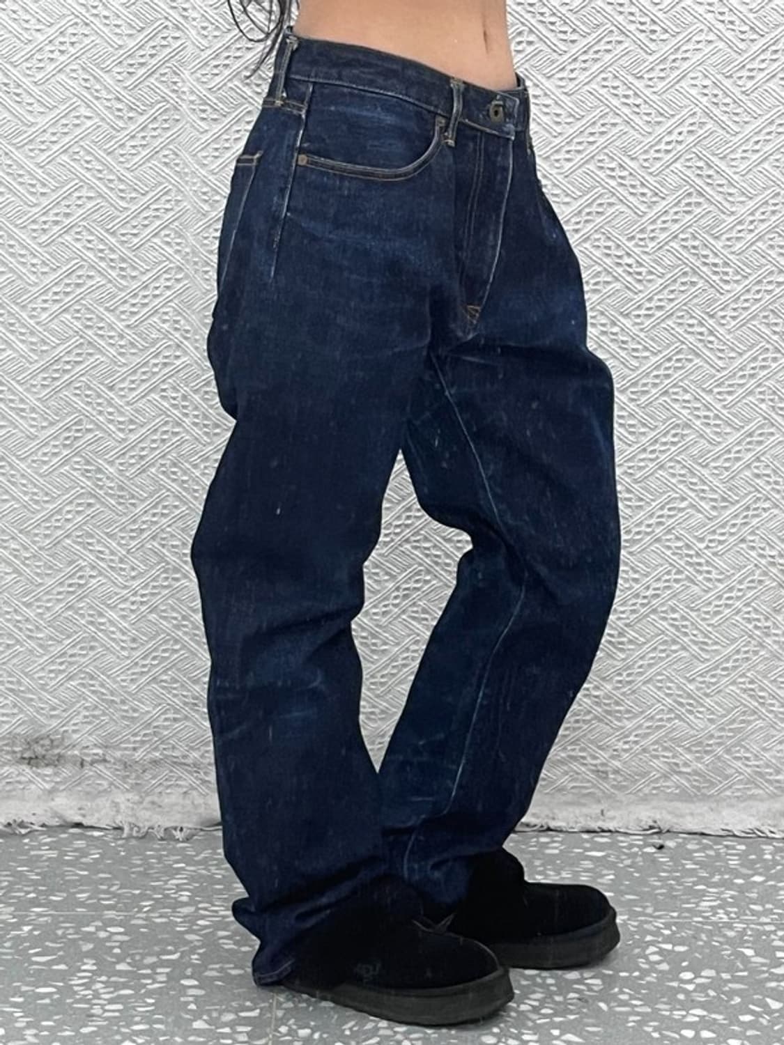 재팬블루진 J401 빈티지 캐주얼 진청 데님팬츠 34인치 C09722 상품이미지2