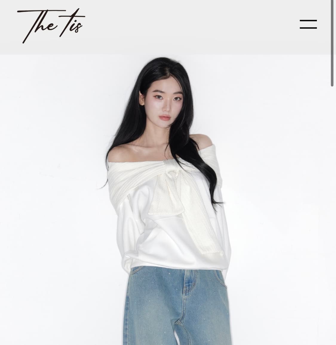 현물 새상품 더티스 리본 후드 화이트 상품이미지1