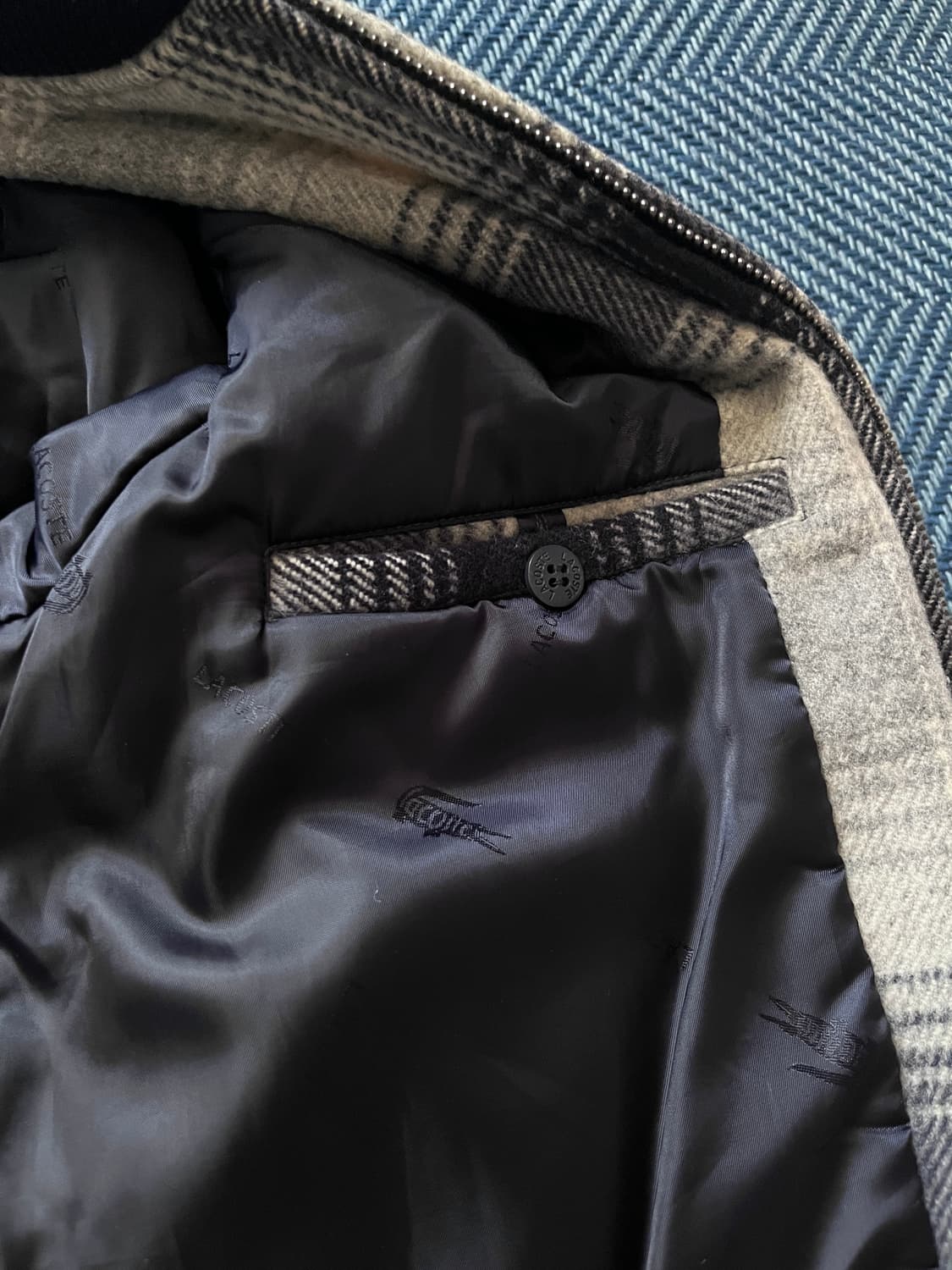 라코스테 빈티지 체크 블루종 상품이미지2