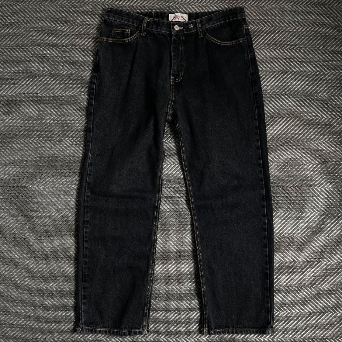 런웨이 빈티지 흑청 와이드 데님 스트레이트 팬츠 y 4859 상품이미지2