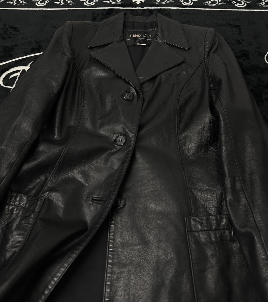 빈티지 레더 leather 블레이저 자켓  상품이미지2