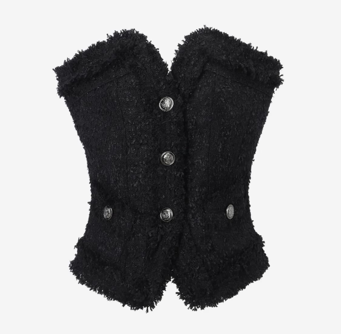 카키포인트 앤틱 트위드 탑 블랙 Antique Tweed Top 상품이미지2