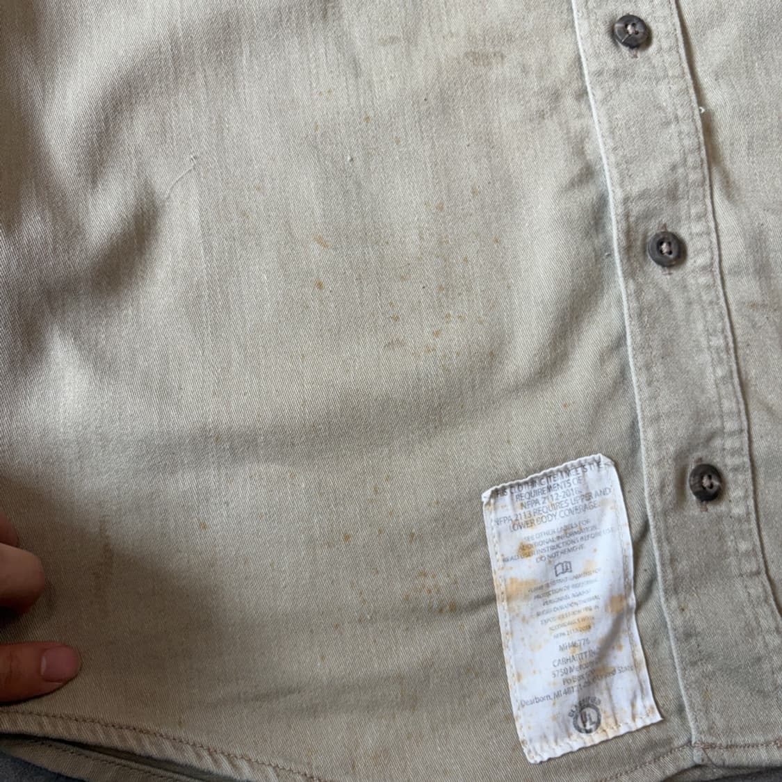 칼하트 오리지널 베이지 긴팔 셔츠 상품이미지5