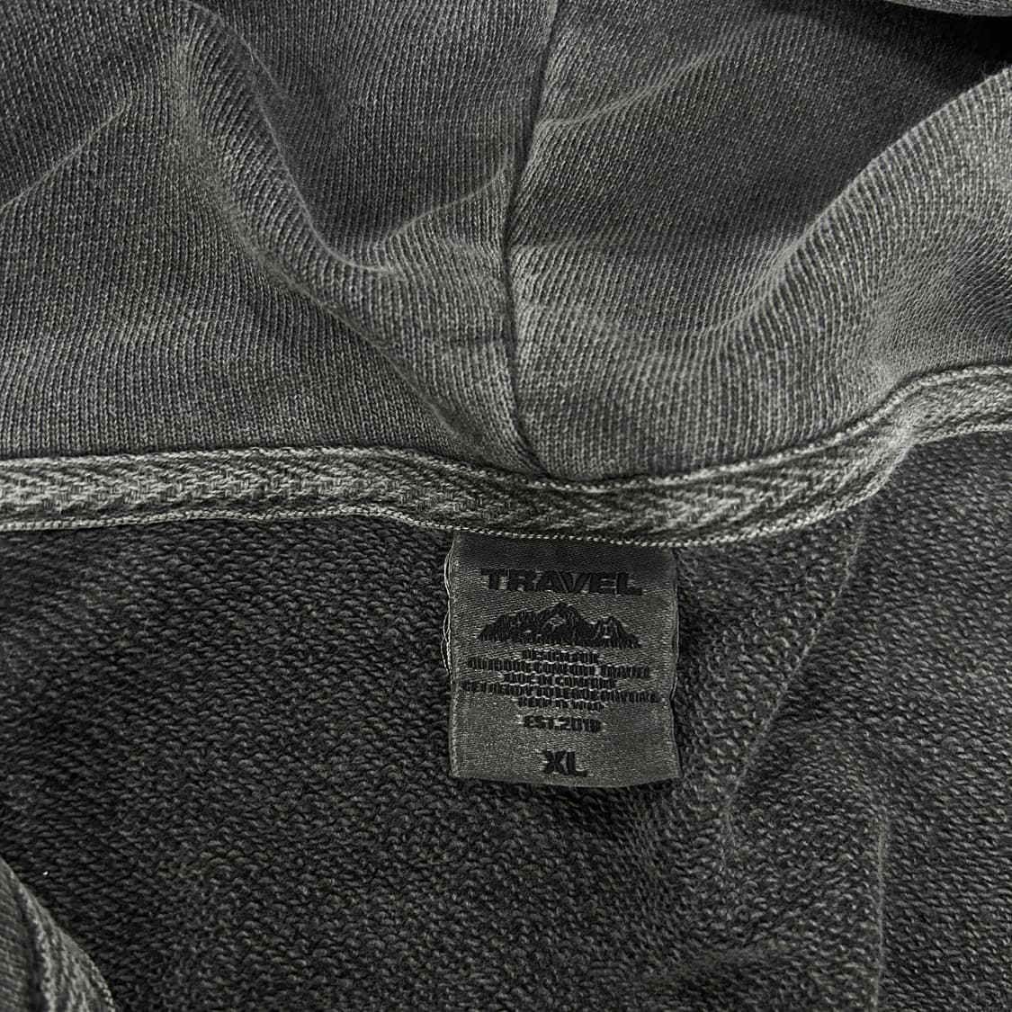 트레블 후드집업 차콜 그레이 XL 상품이미지2