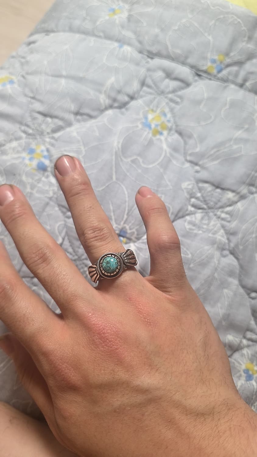 앤디 캐드먼 네이티브 아메리칸 터키석 반지 17호 상품이미지1