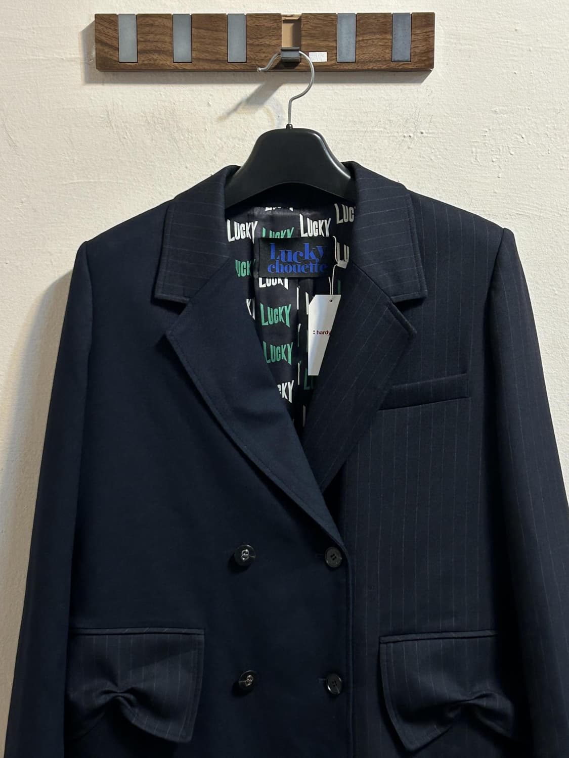 럭키슈에뜨 배색 리본포켓 블레이저 자켓 상품이미지2