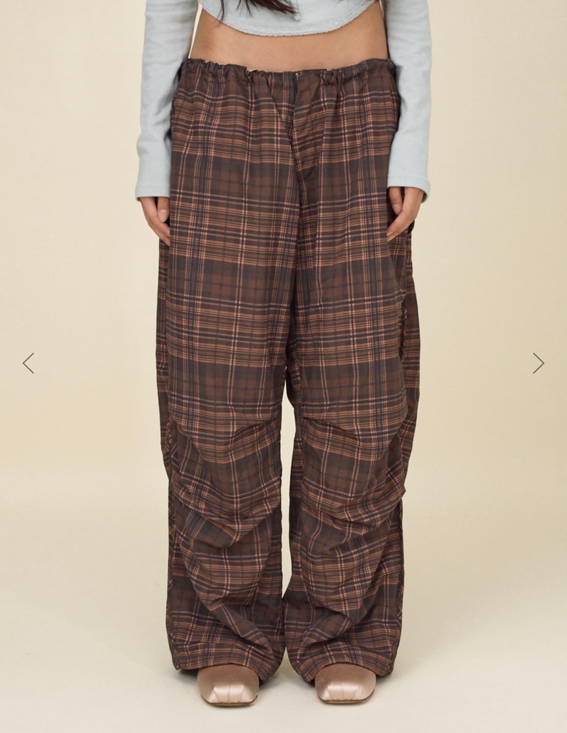 [S] GLOWNY 글로니 체크 트랙팬츠 상품이미지2