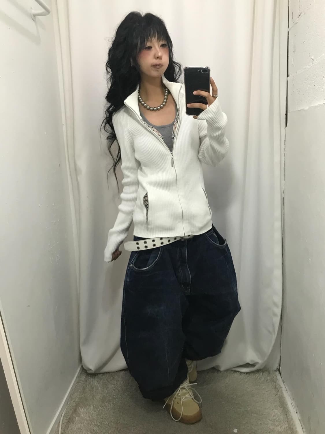 Burberry NovaCheck Knit Zip-Up (말해뭐해화이트) 상품이미지5