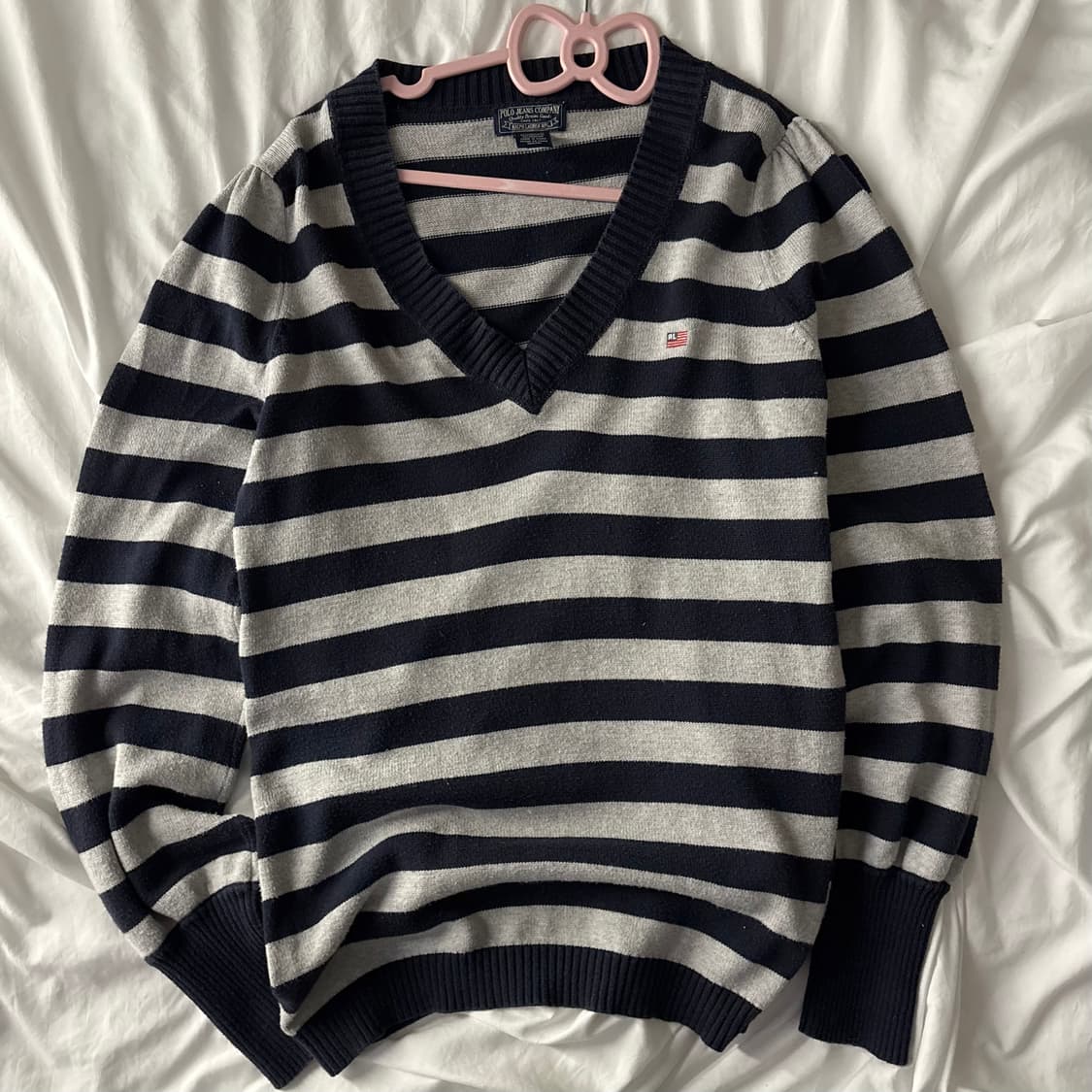 폴로 진스 단가라 브이넥 니트 상품이미지2