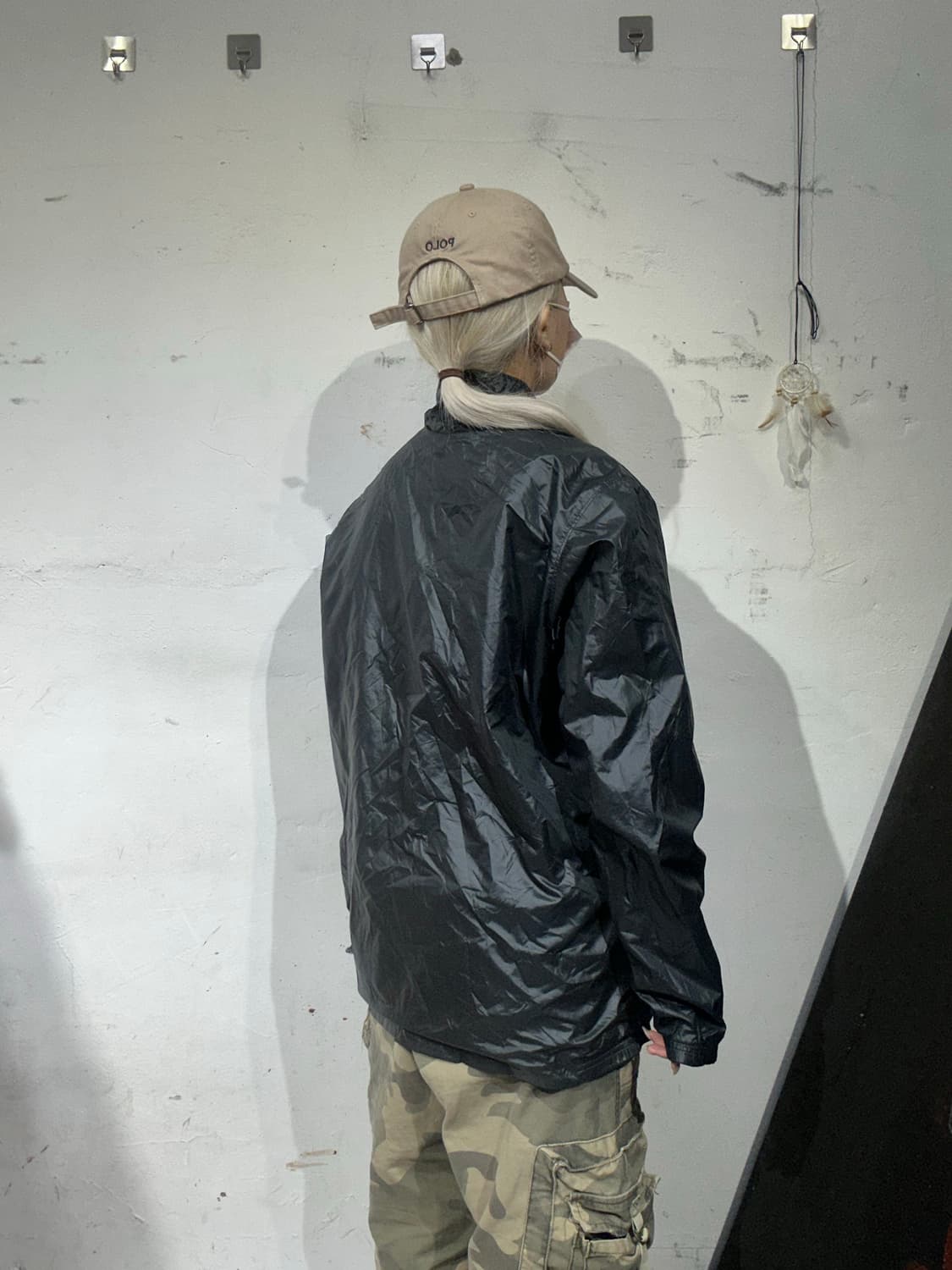 아디다스 블랙 로고 바람막이 자켓 L 상품이미지3