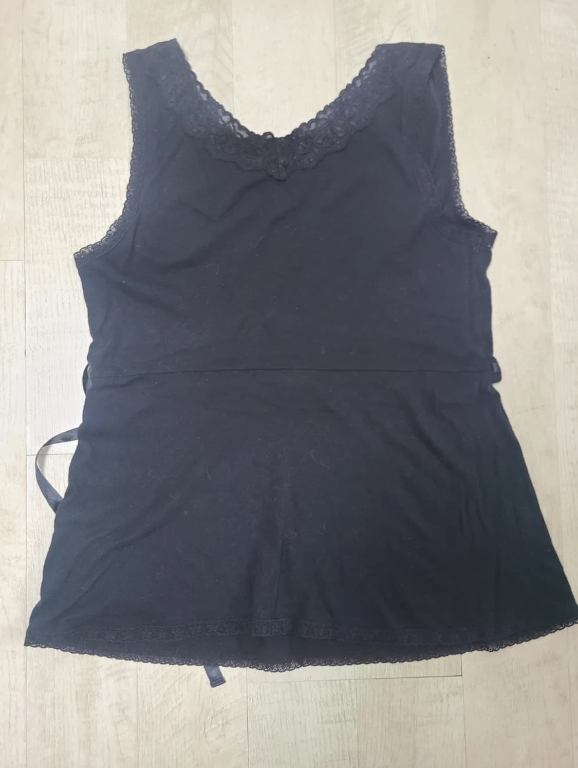 검정 레이스 유니클로 베스트 상품이미지2