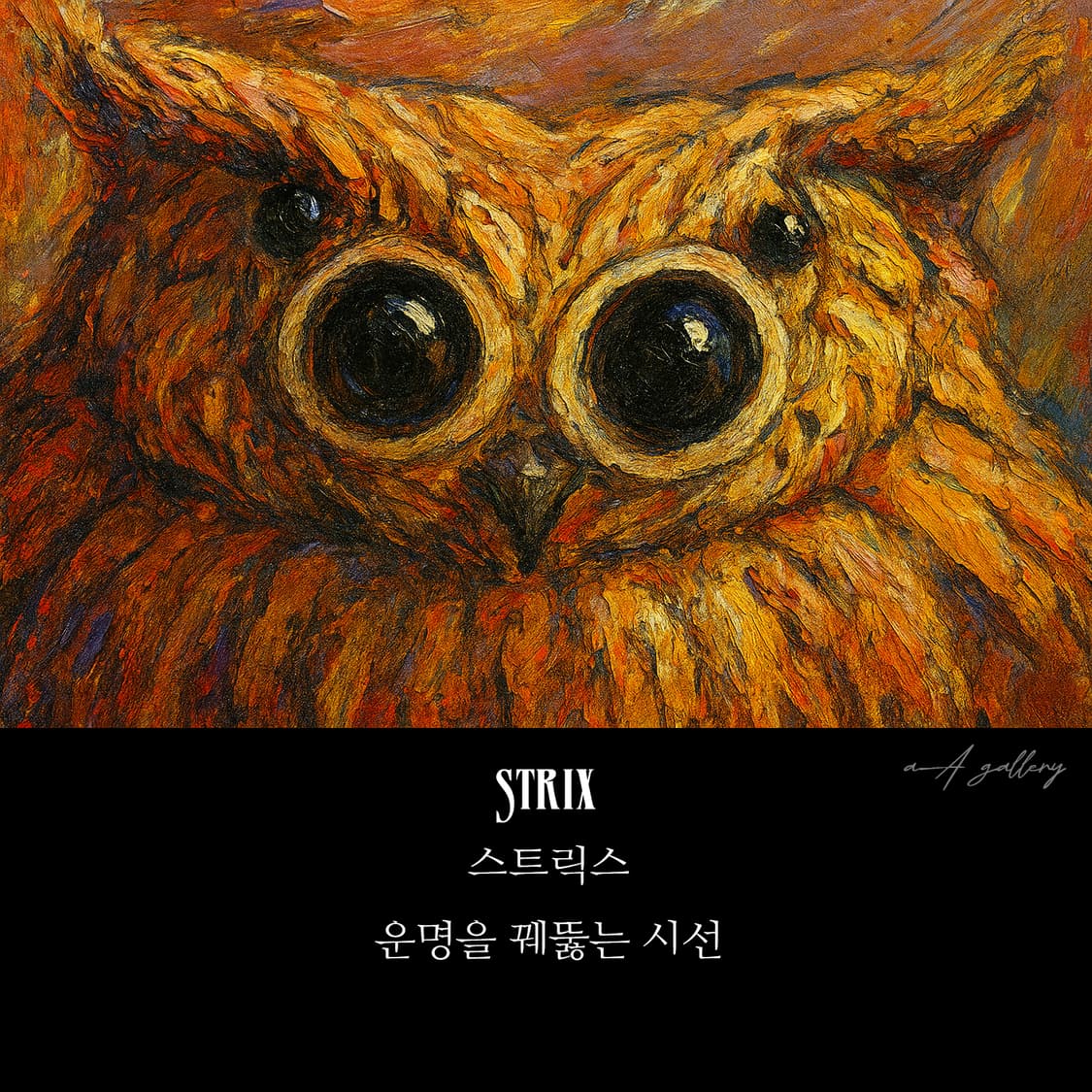 Strix 백동 빈티지 엔틱 남자 흑요석 부엉이 새 반지 상품이미지8
