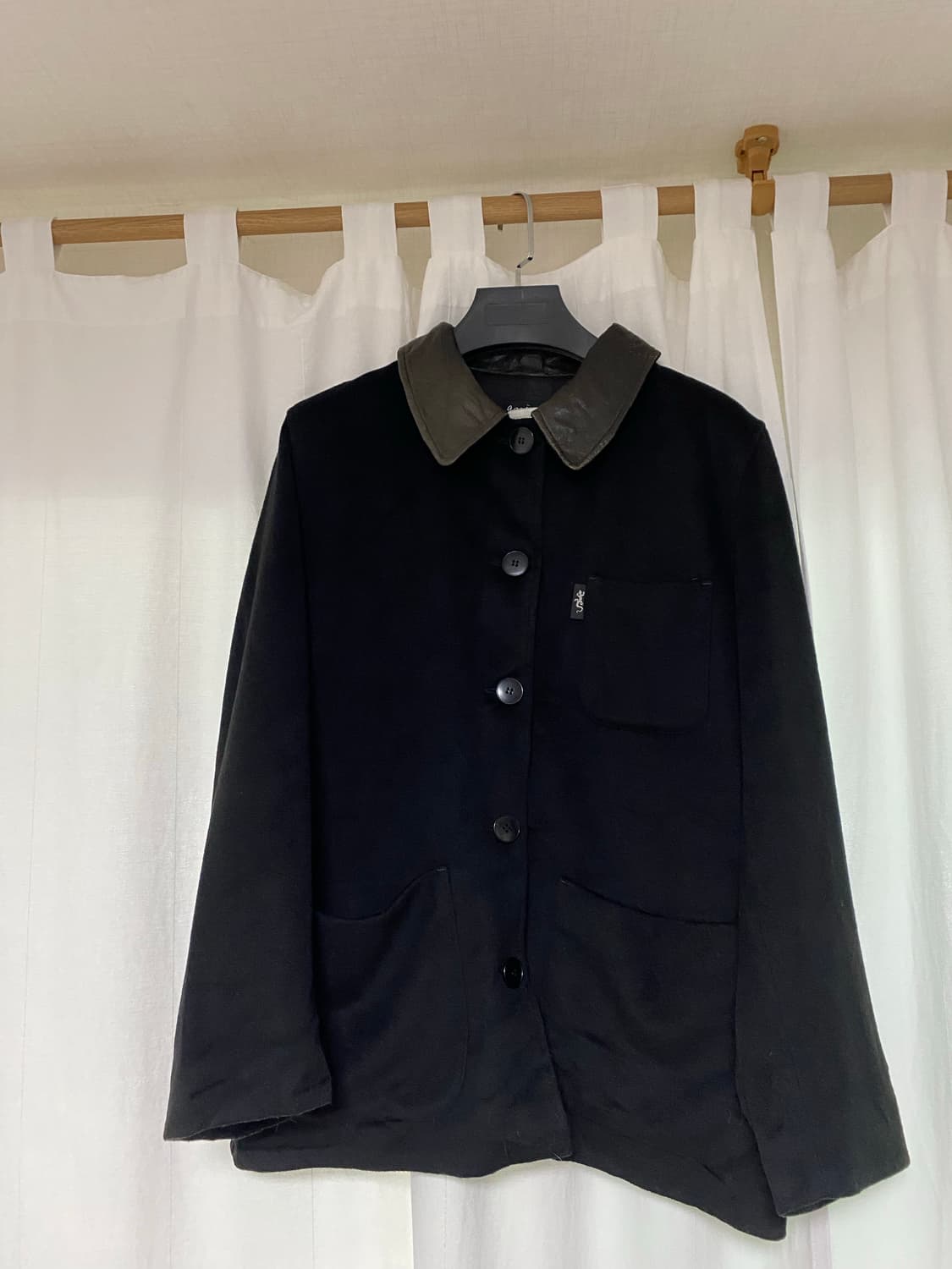 아네스 베 레더 카라 울 자켓 (Made in France) 상품이미지1