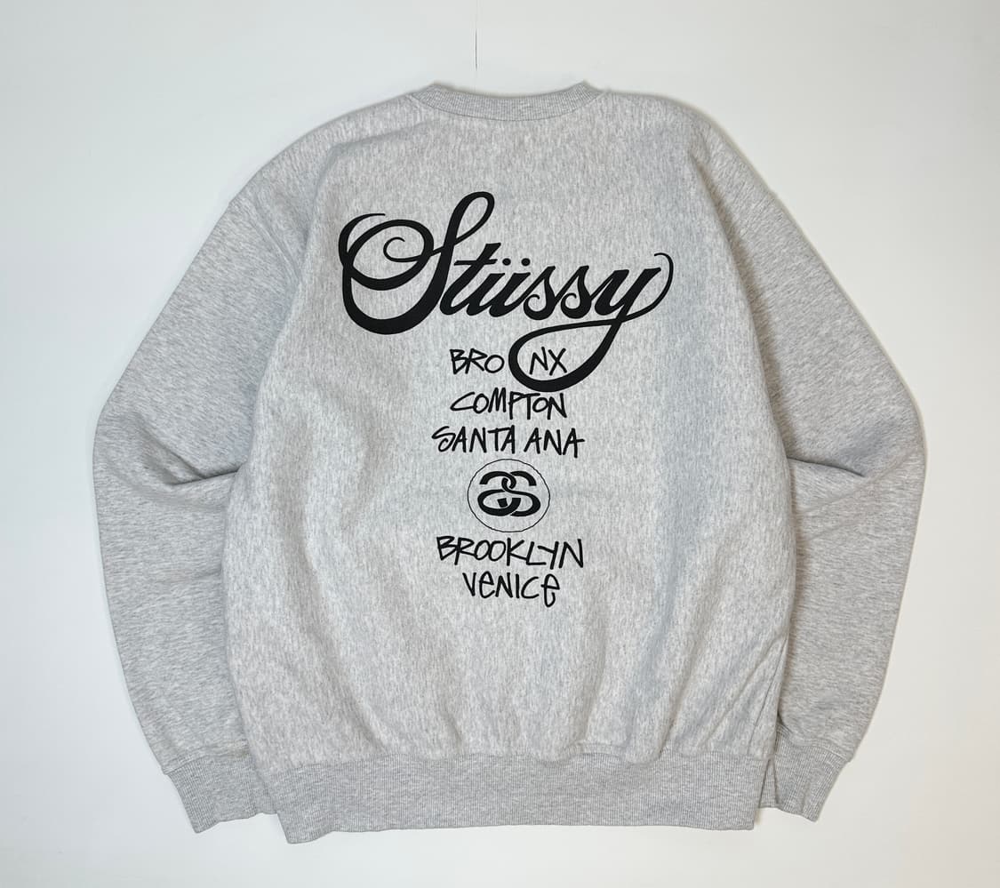 스투시 월드투어 크루넥 애쉬헤더 L 상품이미지3