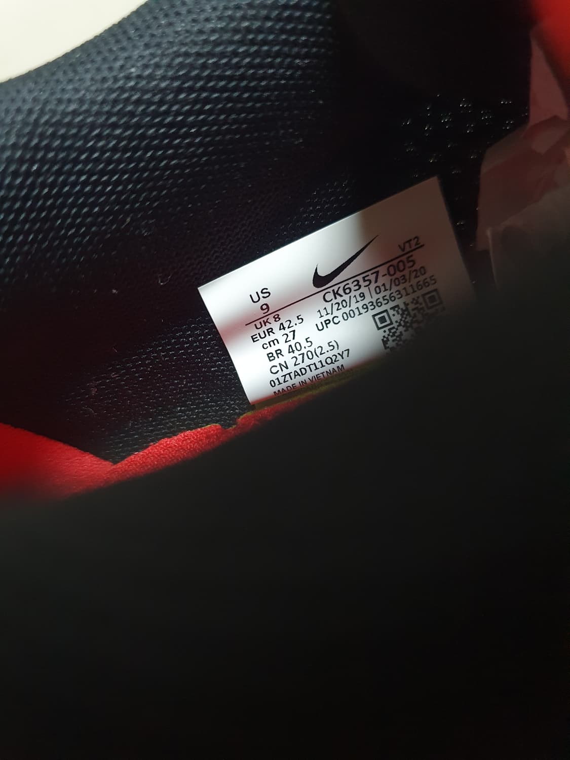 나이키 리뉴 런 블랙/레드 운동화 260 상품이미지9