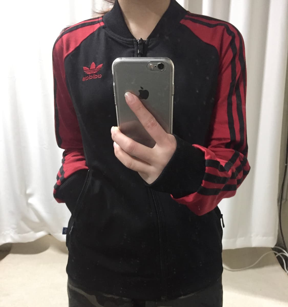 아디다스 레이스 백로고 블랙 레드 검빨 져지 트랙탑 90 상품이미지1