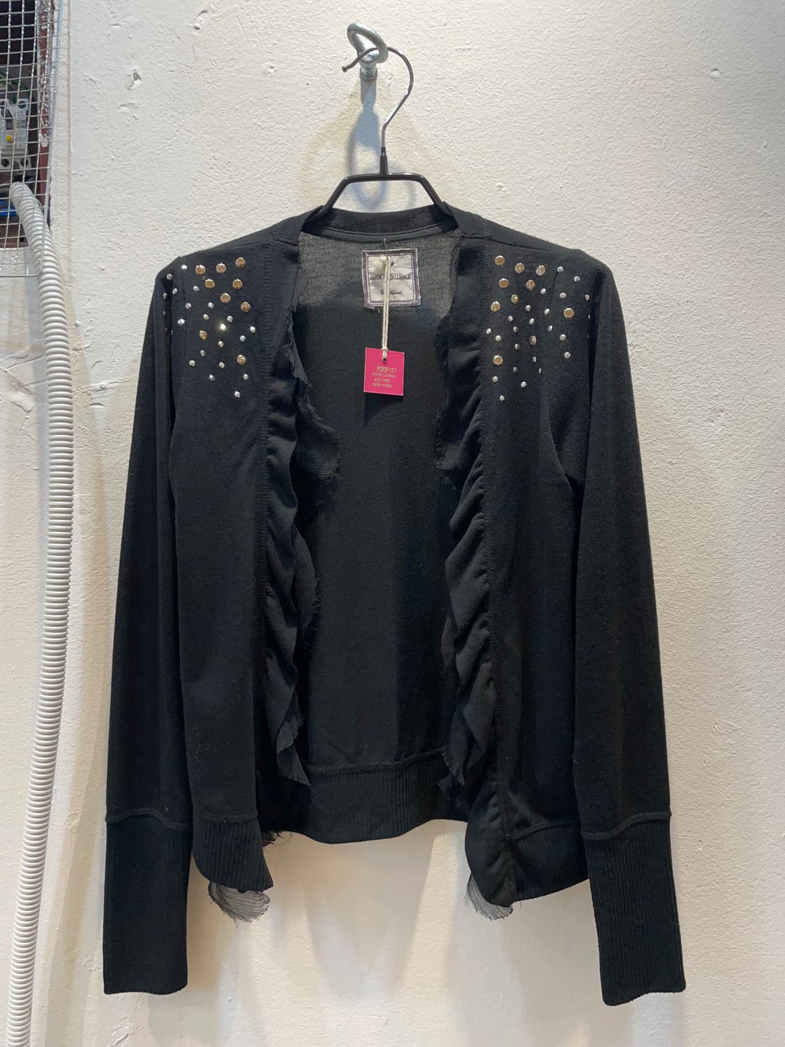 Poof Excellence   블랙  니트 가디건 상품이미지1