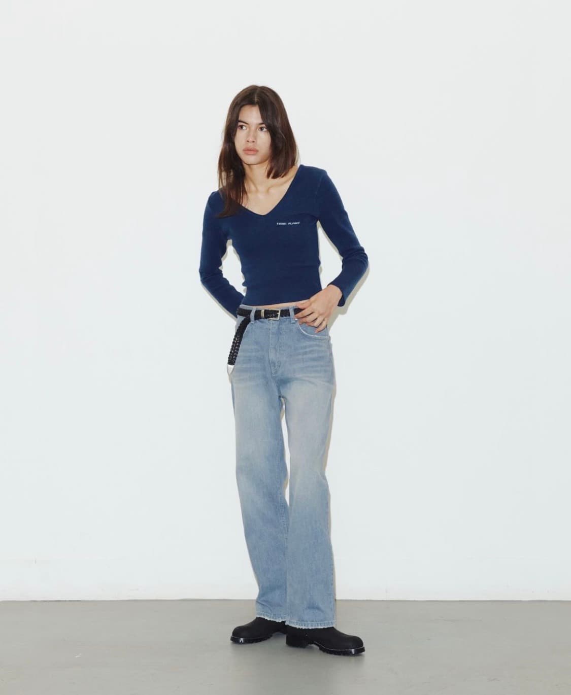 [카리나, 채령 착용]THINK PLANT 띵크플랜트 데님 wide de 상품이미지1