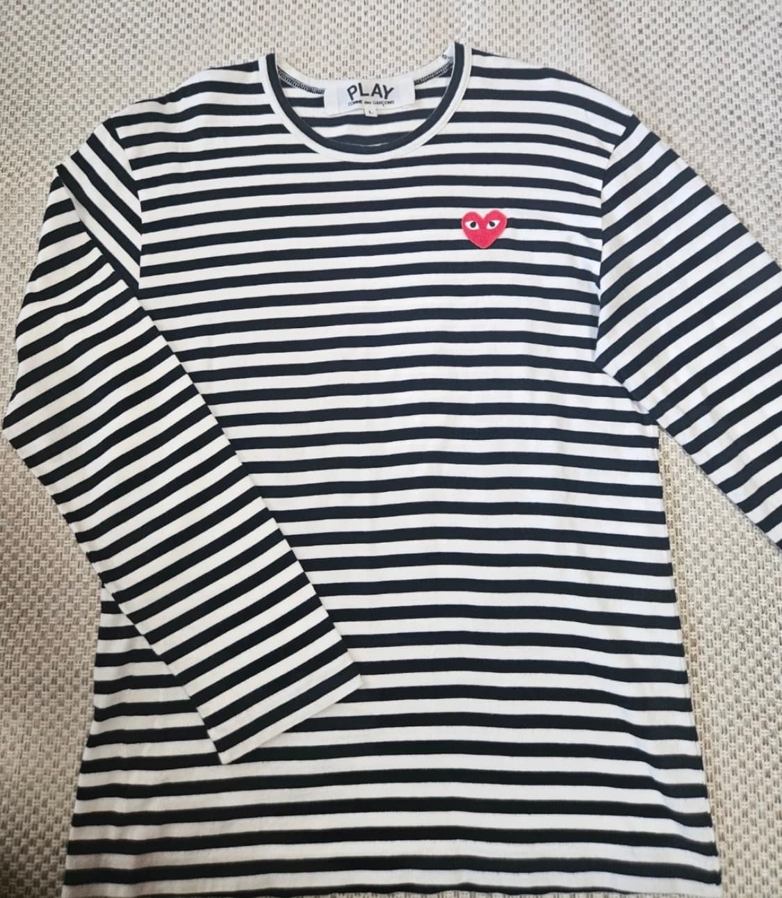 꼼데가르송 롱슬리브 보더티 L 상품이미지1