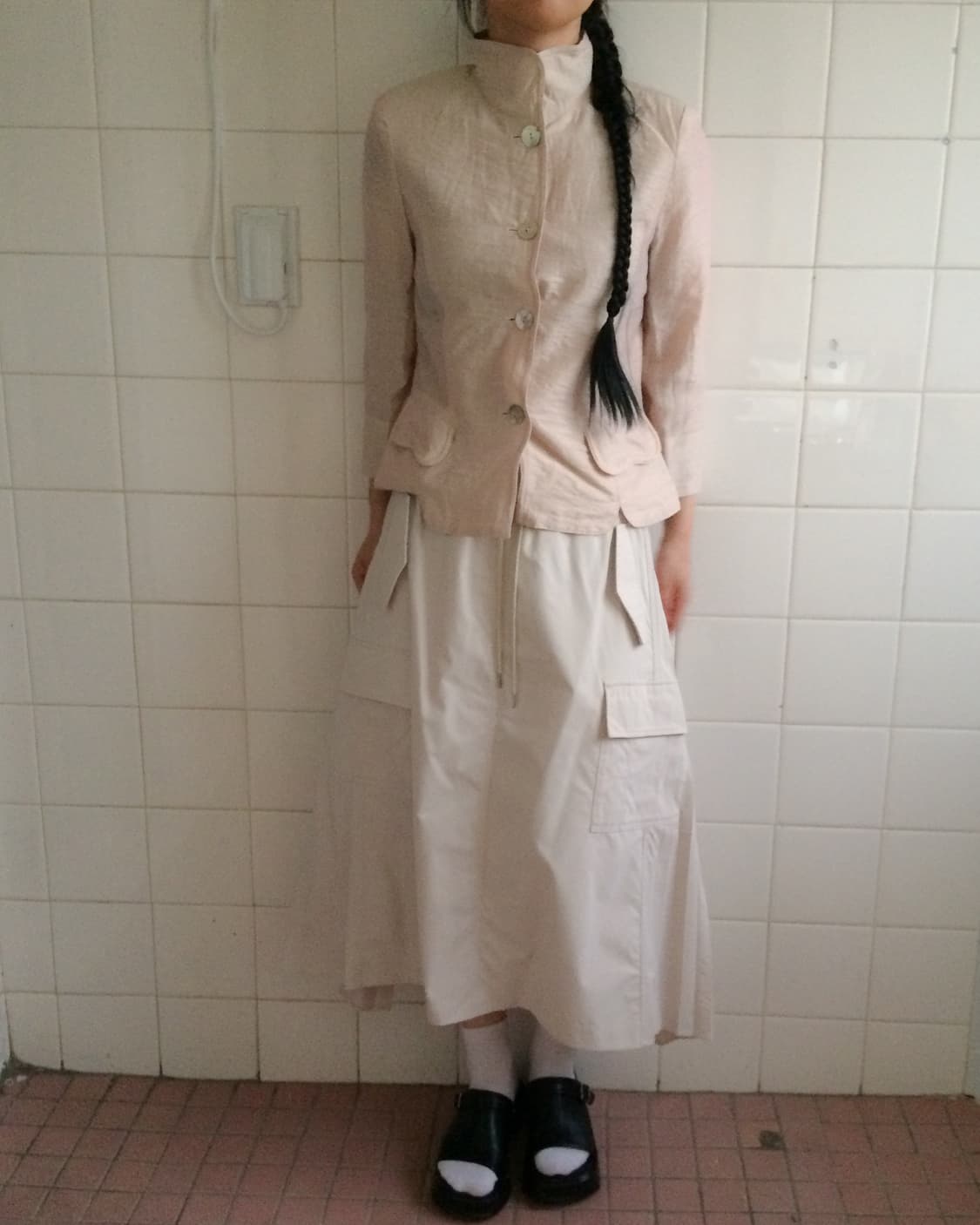 High neck glossy jacket 상품이미지1
