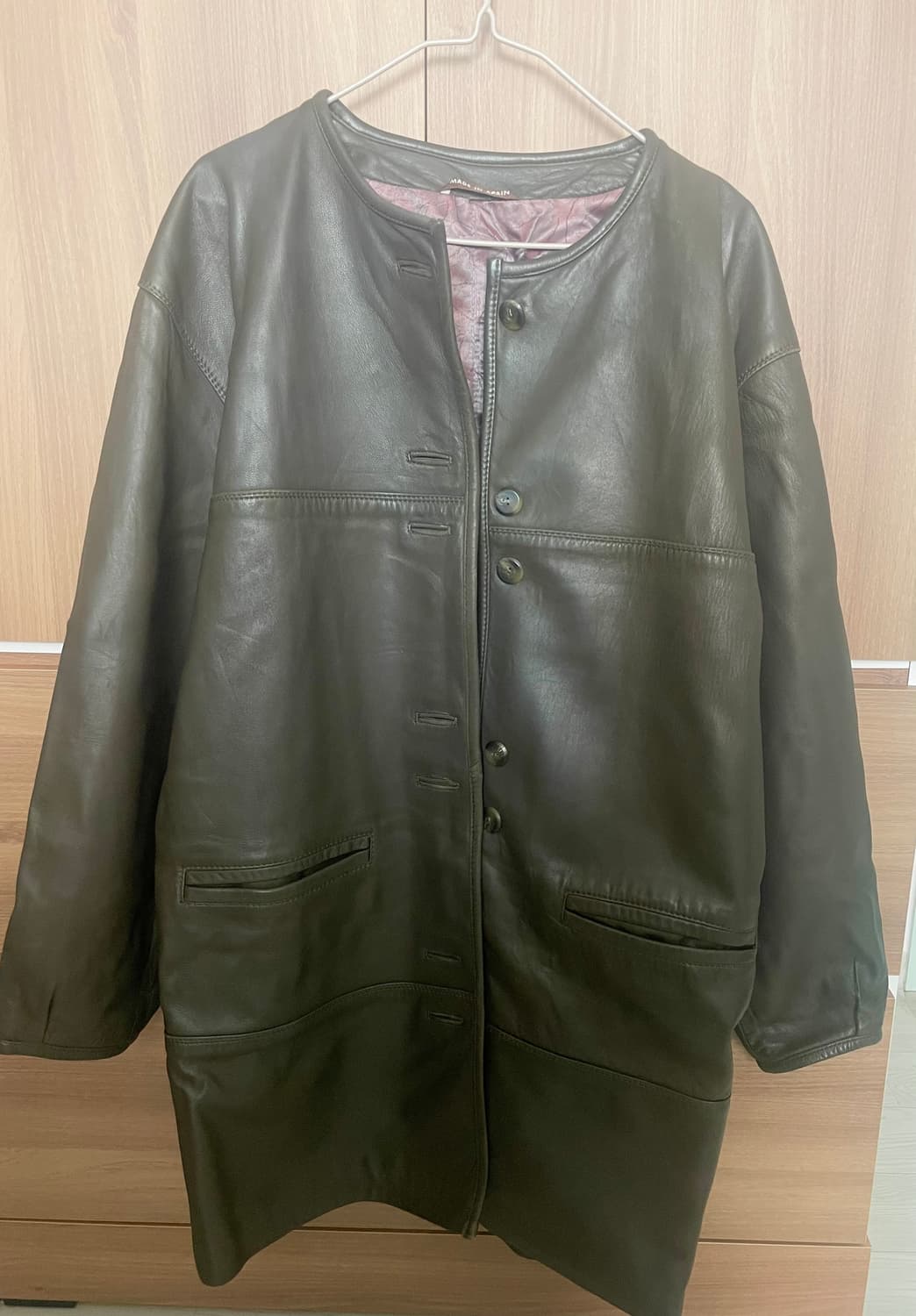 스페인 빈티지 양가죽 코트 (오버핏, M) 상품이미지4