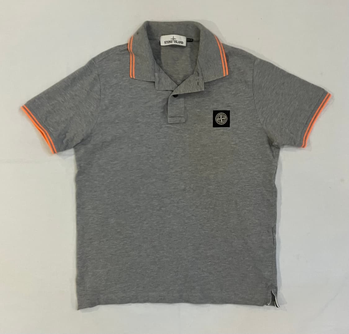 스톤아일랜드 패치로고 슬림핏 pk 카라티 그레이 상품이미지1