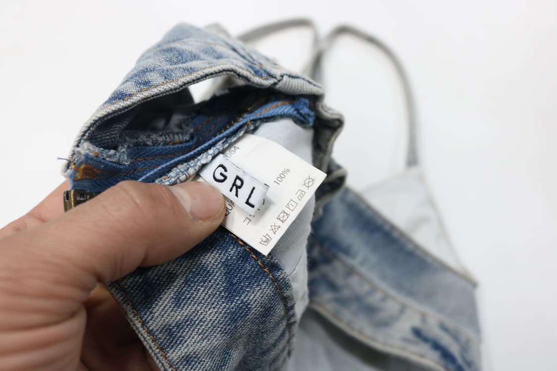 그레일 빈티지 워싱 데님 스트랩 뷔스티에 상품이미지8