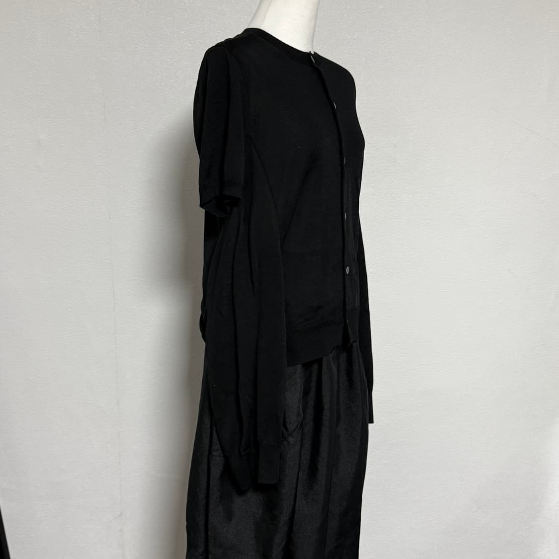 20ss 꼼데가르송 메인라인 반팔 긴팔 이중 가디건 m 상품이미지2