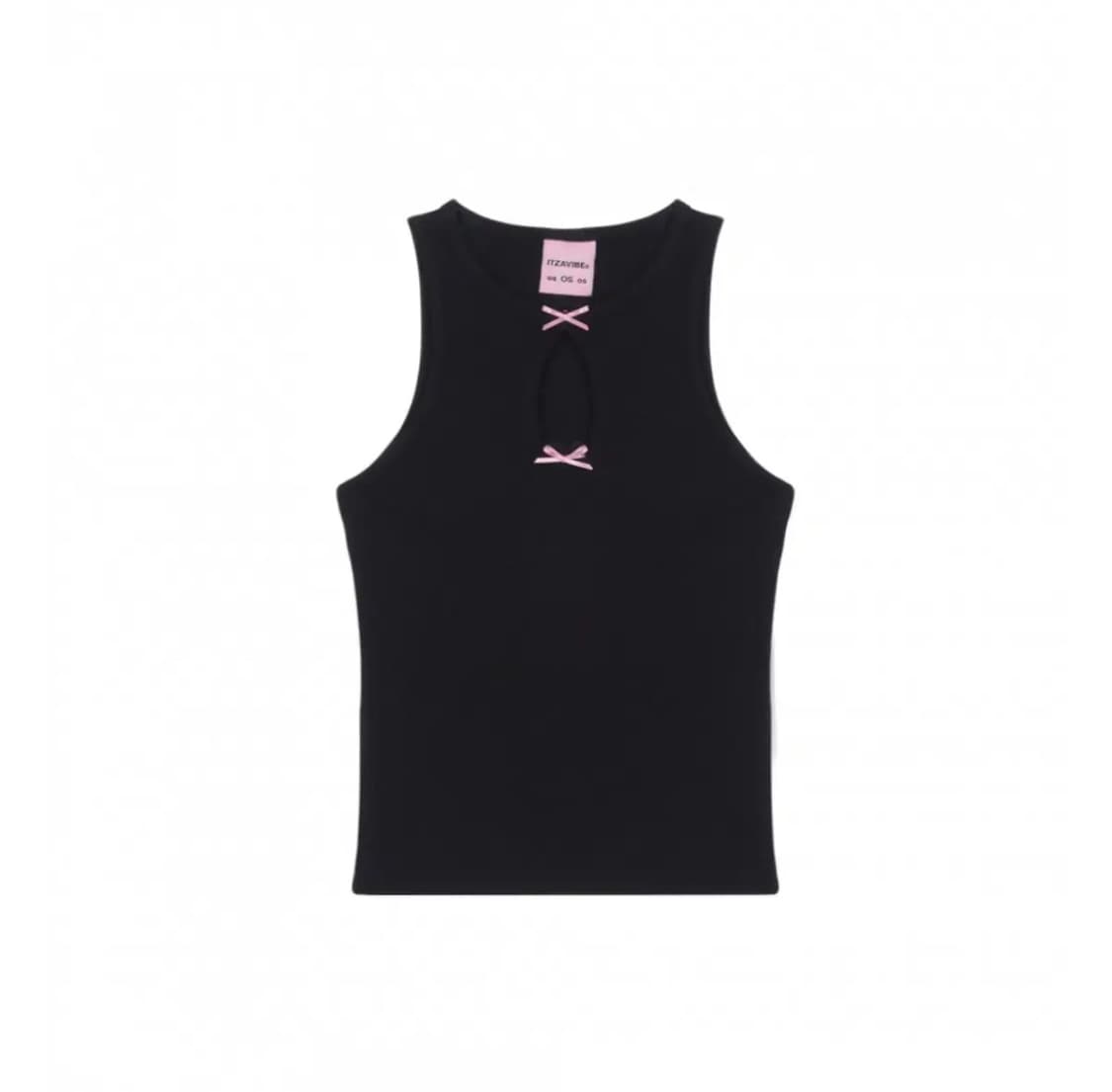 잇자바이브 RIBBON SLEEVELESS TOP 리본 슬리브리스 탑 상품이미지1