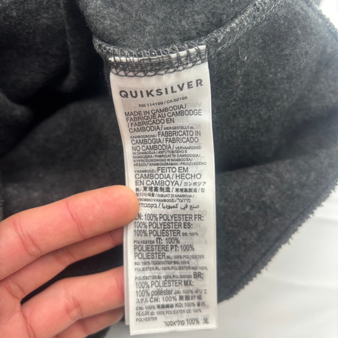 퀵실버 차콜 크루넥 니트 스웨터 L 상품이미지8