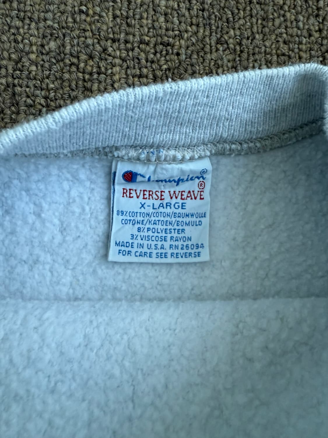 90’s MADE IN USA Champion 리버스위브 크루넥 상품이미지5