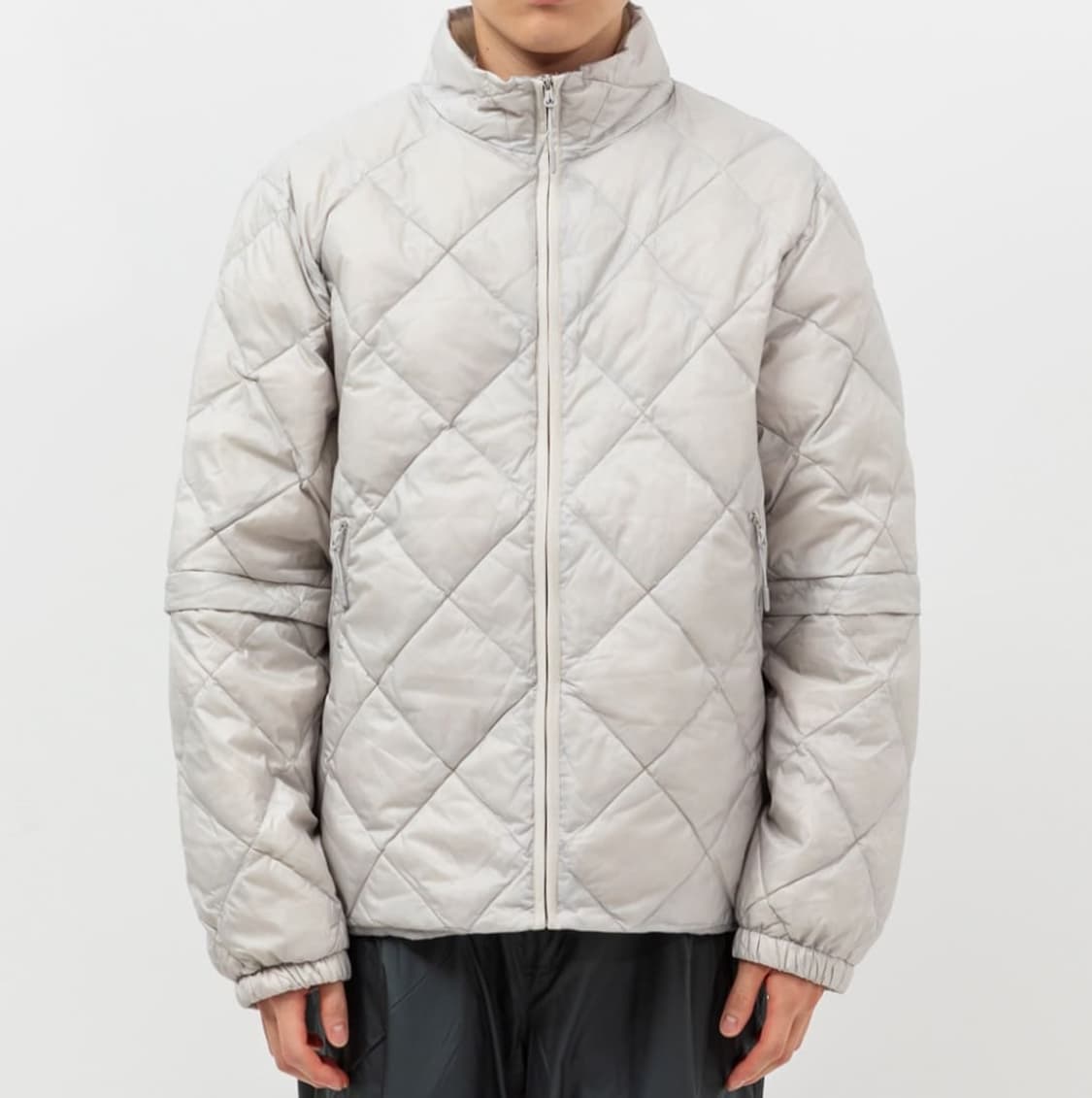 [L] 하이킹패트롤 경량 패딩 라이트그레이 라이트다운 디테처블 자켓 상품이미지1