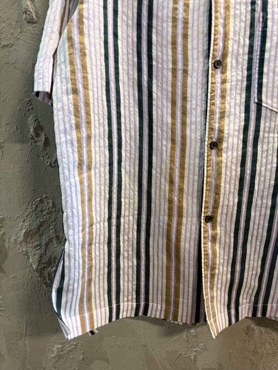 44 아크네 스튜디오 ACNE STUDIOS 시어 스트라이프 셔츠 그린 상품이미지2